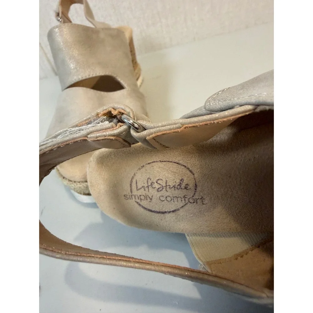 Life Stride Wedge Sandals Women's 7‎ Slingback 3